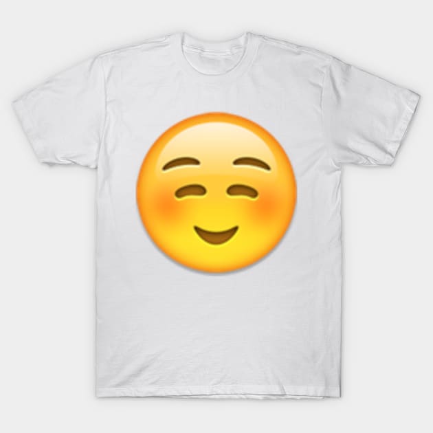 white smiling face Emoji T Shirt TeePublic